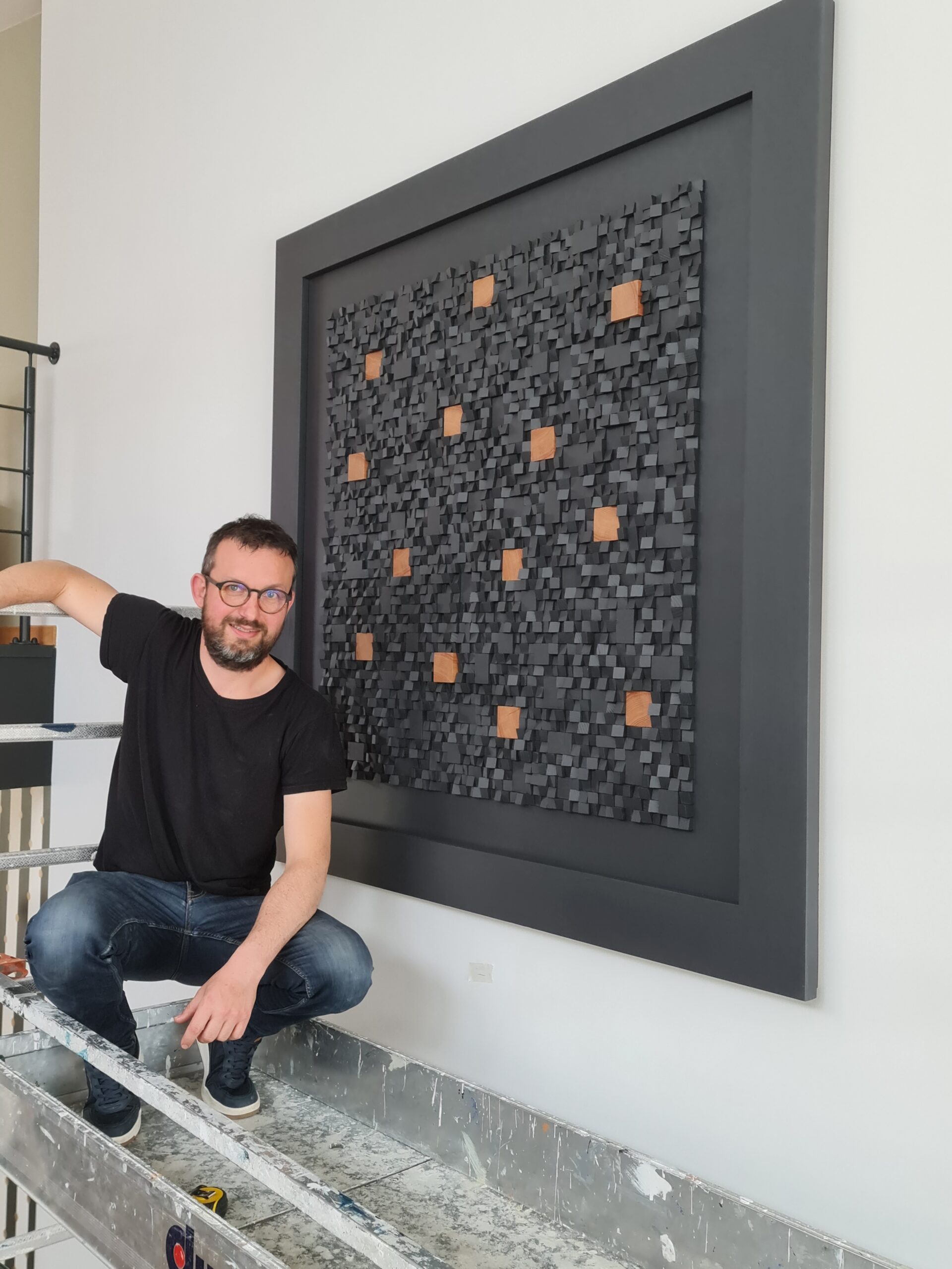 Œuvre murale en mosaïque de bois, D'Créa