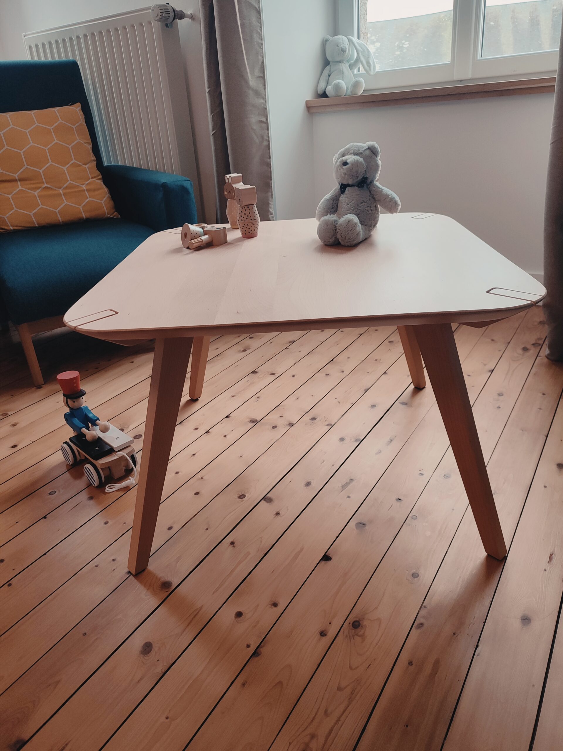Table basse sur mesure en hêtre massif, D'Créa